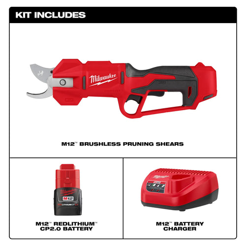 Milwaukee M12™ Brushless Pruning Shears Kit