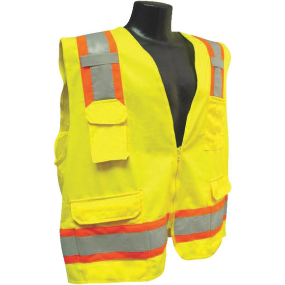 Radians Rad Wear ANSI Class 2 Hi Vis Green Safety Vest 2XL