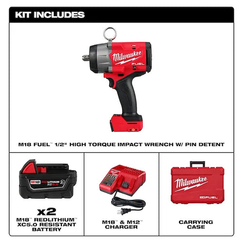 Milwaukee M18 FUEL™ 1/2 High Torque Impact Wrench w/ Pin Detent Kit