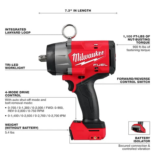 Milwaukee M18 FUEL™ 1/2 High Torque Impact Wrench w/ Pin Detent