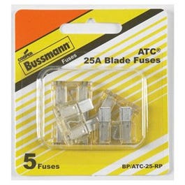 Automotive Blade Fuses, Clear, 25-Amp, 5-Pk.