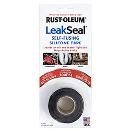Leakseal Self-Fusing Silicone Repair Tape, Black, 1-In. x 3.3-Yds.