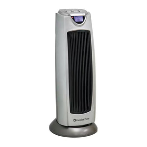 Comfort Zone Deluxe Oscillating Tower Heater/Fan 1500 Watt