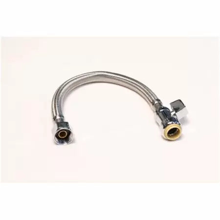 Quick Fitting 1/2” Straight Valve x 1/2” FIP, 18” Faucet Connector Hose, EPDM Seal