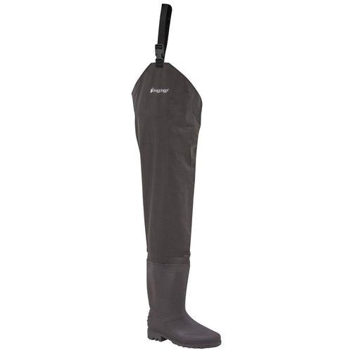 Frogg Toggs 2716249-10 Rana II PVC/Nylon Hip Wader with Cleated Sole, Brown, Size 10