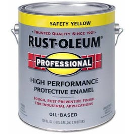 Professional Enamel Paint, Safety Yellow, Not VOC-Compliant, 1-Gallon