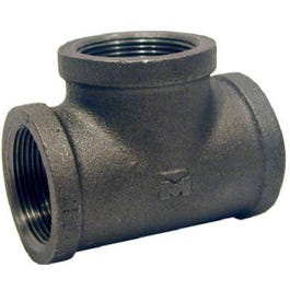 Pipe Fitting, Black Equal Tee, 1-1/4-In.