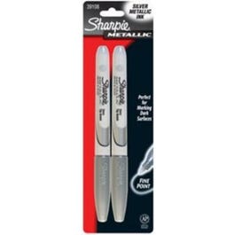 2-Pack Sharpie Silver Metallic Fine-Point Permanent Markers