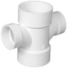 DWV PVC Pipe Fitting, Reducing Double Sanitary Tee, 3 x 2-In.