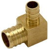 Barbed Pipe PEX Insert Elbow, Brass, 3/4 x 1/2-In.
