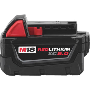 Milwaukee M18 REDLITHIUM XC 18 Volt Lithium-Ion 5.0 Ah Extended Capacity Tool Battery (2-Pack)
