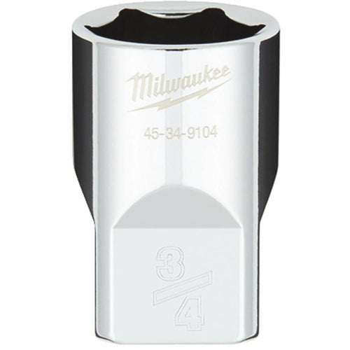 Milwaukee 1/2 In. Drive 3/4 In. 6-Point Shallow Standard Socket with FOUR FLAT Sides