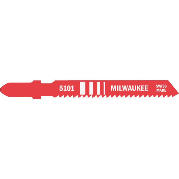 Milwaukee T-Shank 3 In. x 14 TPI High Speed Steel Jig Saw Blade, Metal Cutting (5-Pack)