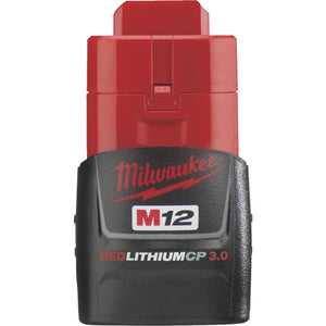 Milwaukee M12 REDLITHIUM 12 Volt Lithium-Ion 3.0 Ah Compact Tool Battery
