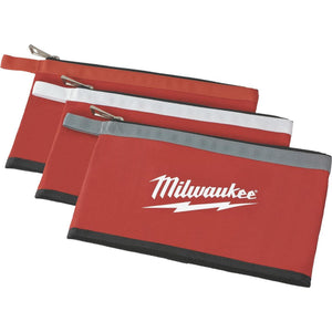 Milwaukee Single-Pocket Multipurpose Zippered Tool Pouch (3-Set)