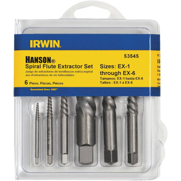 Irwin 6-Piece Spiral Flute Screw Extractor Set