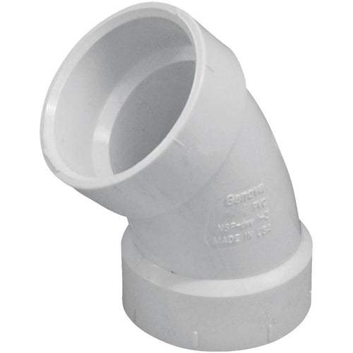 Charlotte Pipe 2 In. 45D Sanitary PVC Elbow