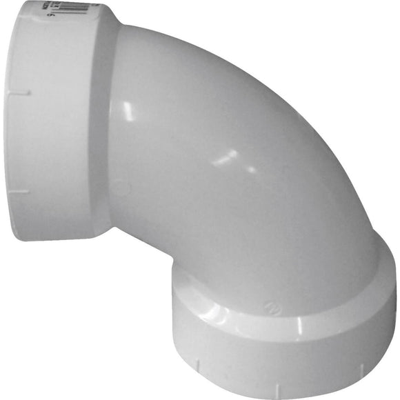 Charlotte Pipe 6 In. 90D Sanitary PVC Elbow