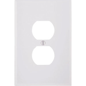 Leviton 1-Gang Smooth Plastic Oversized Outlet Wall Plate, White