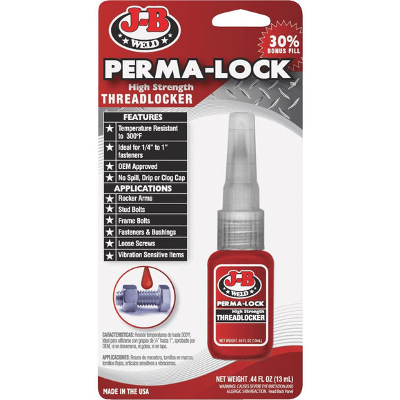 J-B Weld Perma-Lock 0.44 Oz. Red Threadlocker
