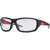 Milwaukee Red & Black Frame High Performance Safety Glasses with Clear Lenses