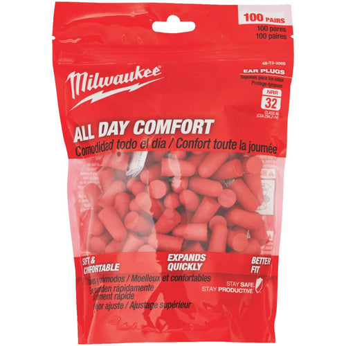 Milwaukee Foam 32 dB Ear Plugs (100-Pair)