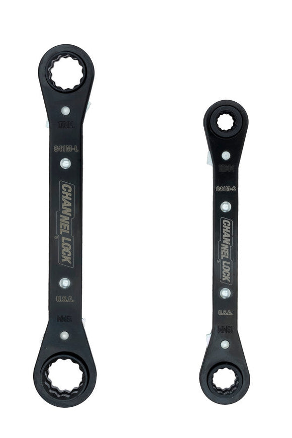 Channellock 841M 2PC Metric Ratcheting Combination Wrench Set