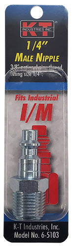 K-T Industries Industrial 3/8'' Male Npt 1/4'' Nipple