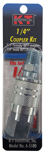 K-T Industries Industrial 2 Pc 1/4'' Coupler/Nipple Set